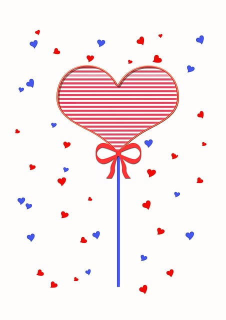 Free heart graphic lollipop illustration