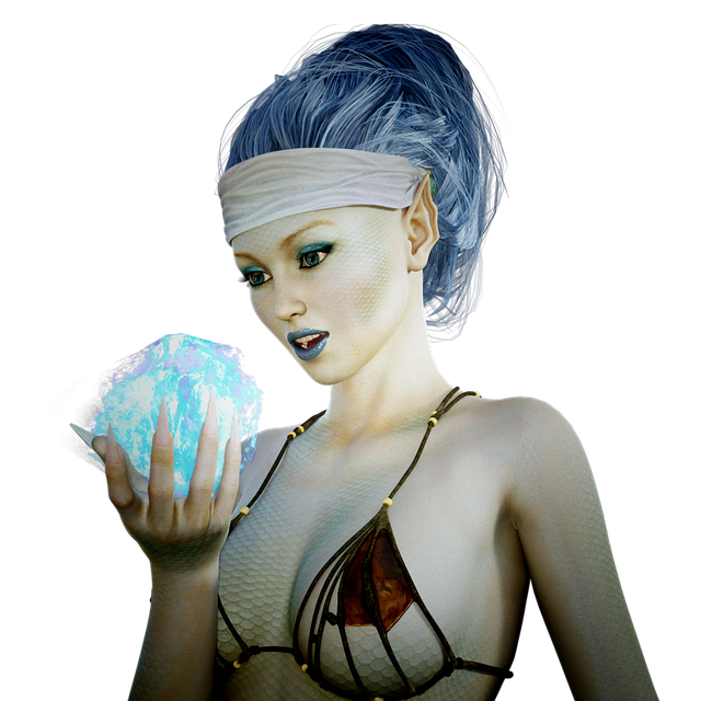 Free mermaid water swim illustration