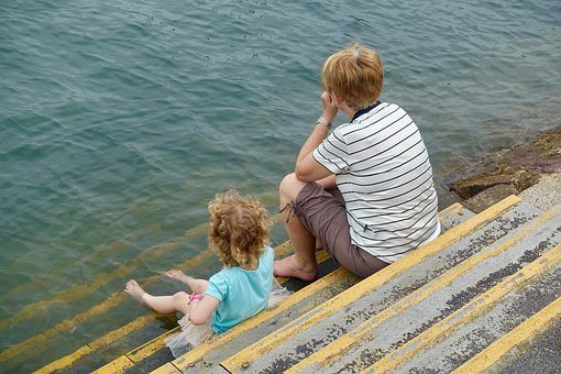 Mother, Child, Friendship, Family, Water