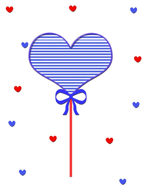 Free heart graphic lollipop illustration