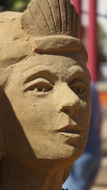 Cabeza, Escultura De Arena, Rostro