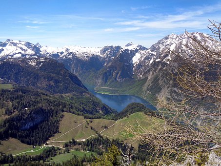 Königsee, Bjerge, Bayern, Alperne, Natur