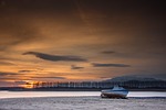 sunset over the lake, sunset, lake