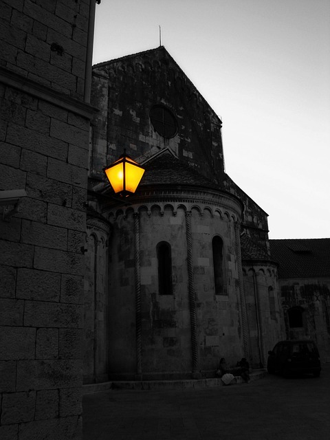 Free Street Lamp Old Town Trogir photo and picture