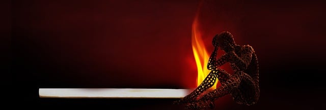 Free burnout match burned down illustration