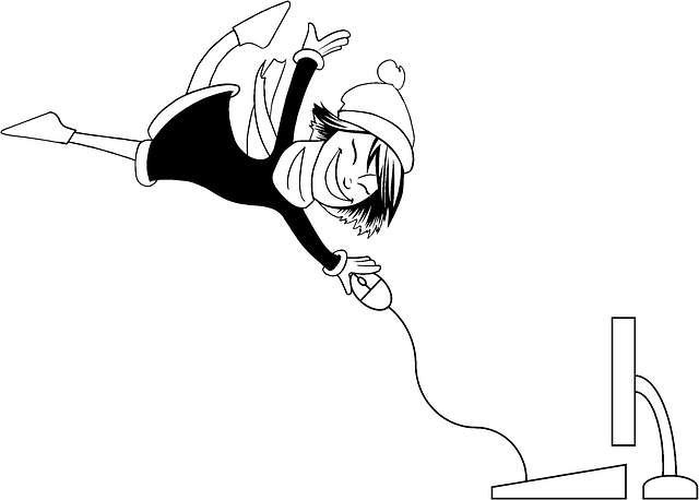 Free computer internet levitation illustration