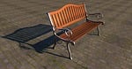 park bench, bench, wood