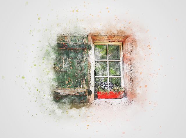 Download free HD stock image of Window Flowers Free window flowers nature illustration