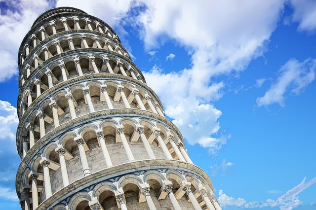 Free leaning tower of pisa italy architecture illustration