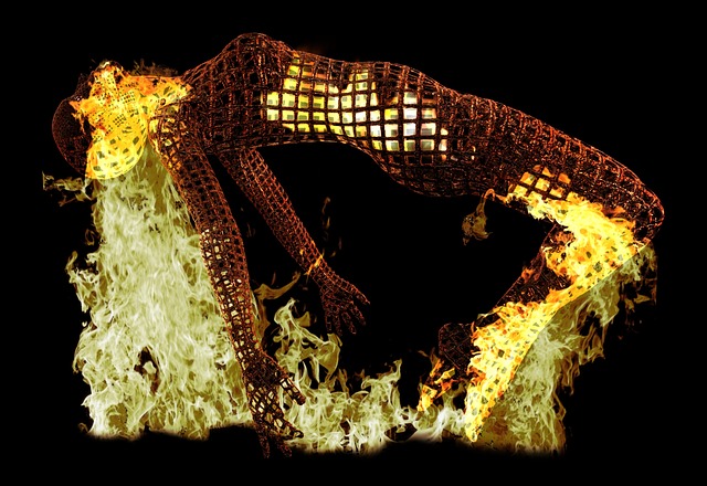 Free burnout powerless sculpture illustration