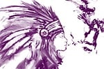sketch, girl, native