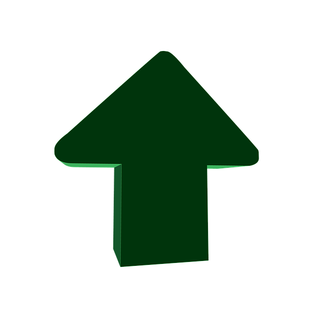 Free arrow the direction of the 3d green illustration