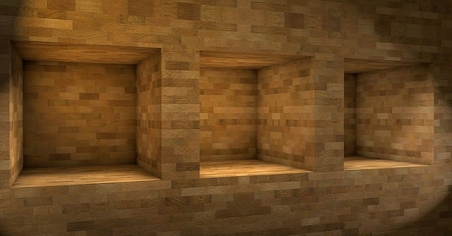 Free shelf wood wardrobe illustration