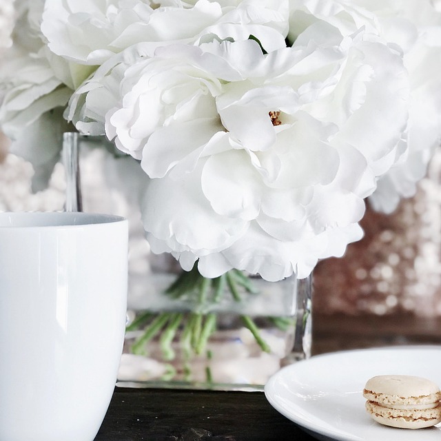 Free Coffe Mug White Flowers photo and picture