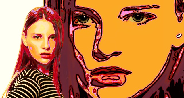 Free woman view eyes illustration
