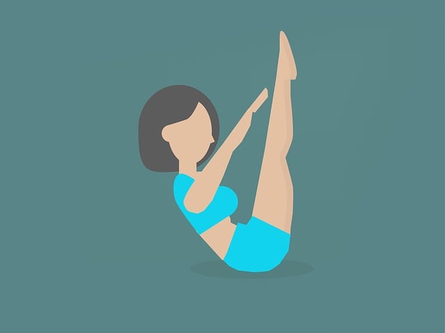 Free exercise toe touches healthy illustration