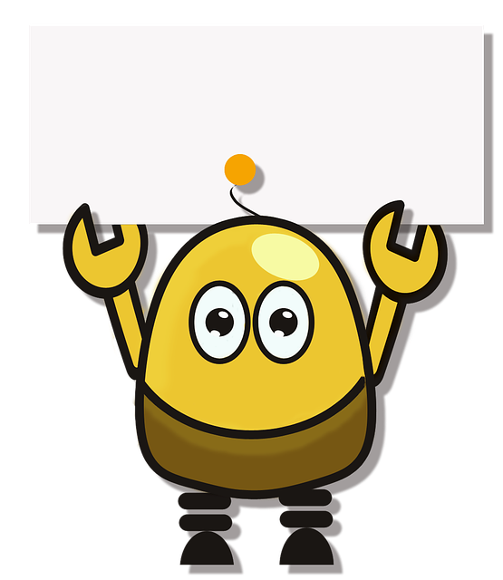 Free robot poster child illustration
