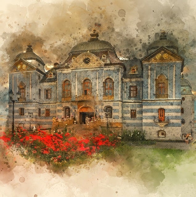 Free galicia halič castle halicsky zamok illustration