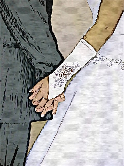 Free marriage married couple wedding illustration