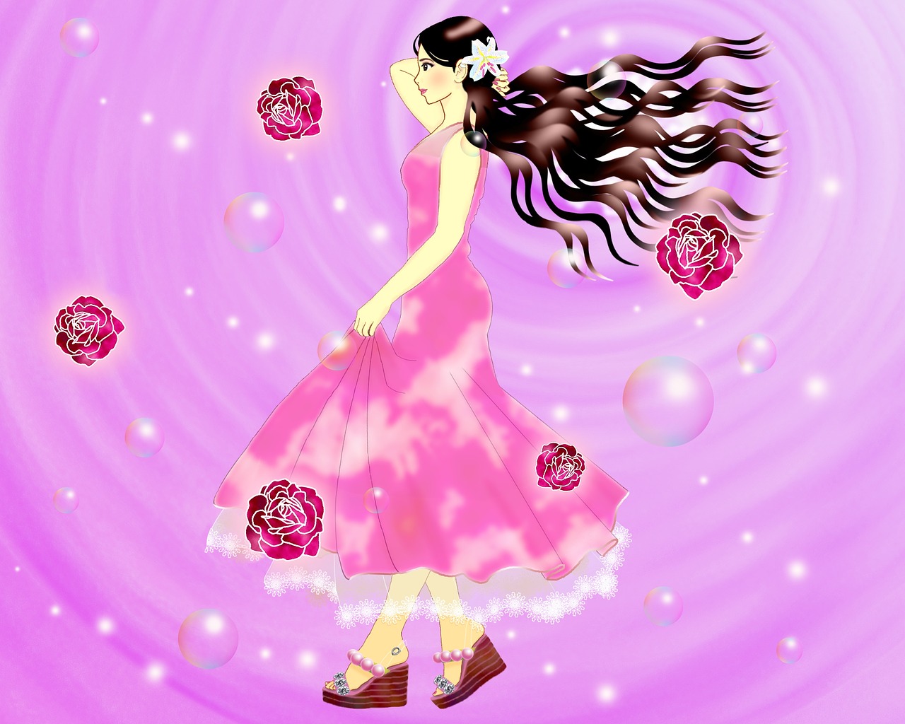 Download free HD stock image of Women Young Women Free women young women dress illustration