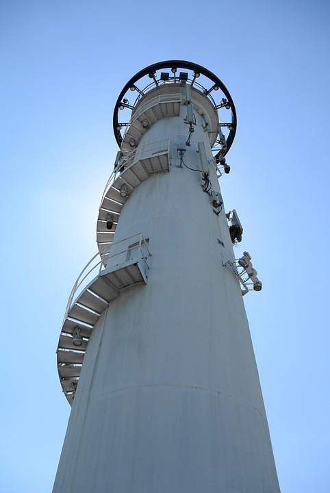 灯台 塔 らせん階段 空 建物 配送 ドナウ川 ウィーン