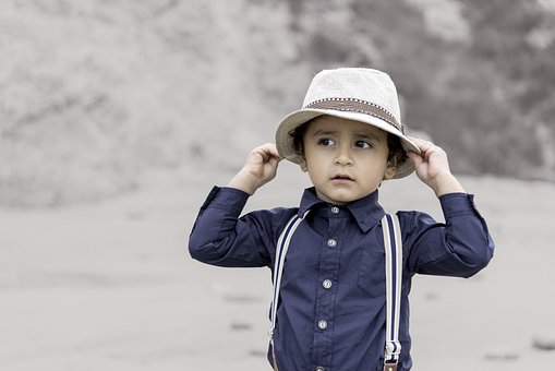 Niño, Retro, Feliz, Diseño, La Infancia