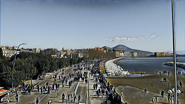 Naples, Waterfront, Panorama