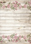 on wood, vintage, roses