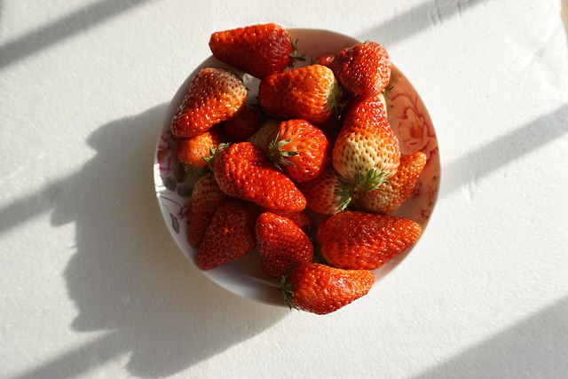 Free Strawberry Light And Shadow photo and picture