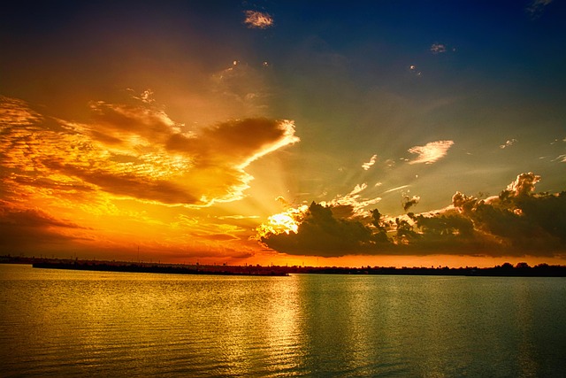 Solnedgang, Skyer, Skat, Natur, Dybde