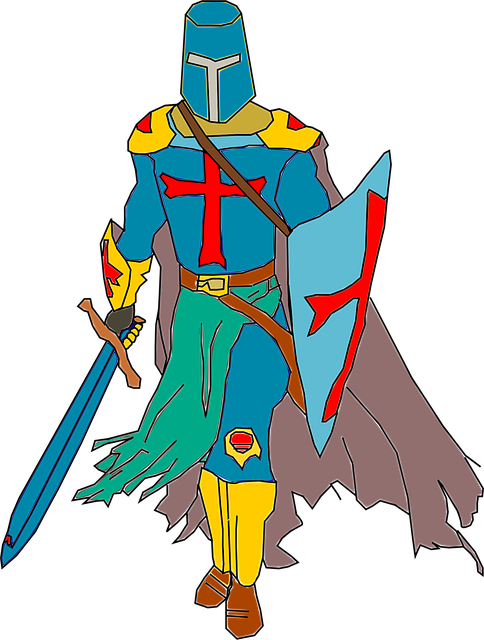 Free Crusader Knight vector and picture
