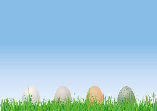 Free easter eggs greeting card vector