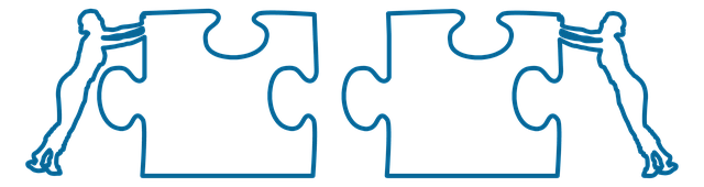 Free business world collaboration puzzle illustration