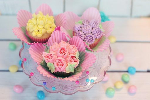 Cupcakes, Kukka, Pastelli, Pääsiäinen