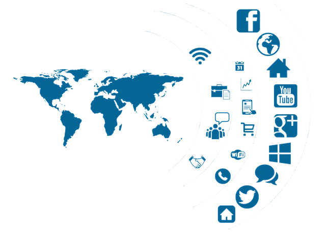 Download free HD stock image of Social Media Icon Free social media icon continents illustration