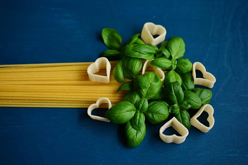 Spaghetti, Noodles, Pasta, Basil