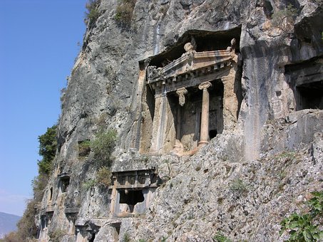 Fethiye, Lykien, Felsen, Architektur
