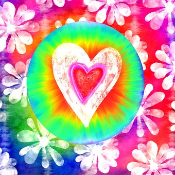 Liebe, Hippie, Regenbogen, Bunt