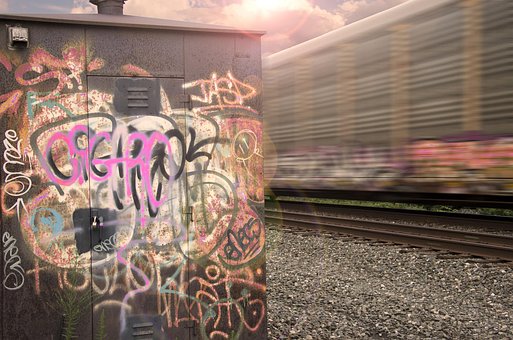 Graffiti, Zug, Urban, Nachverfolgen