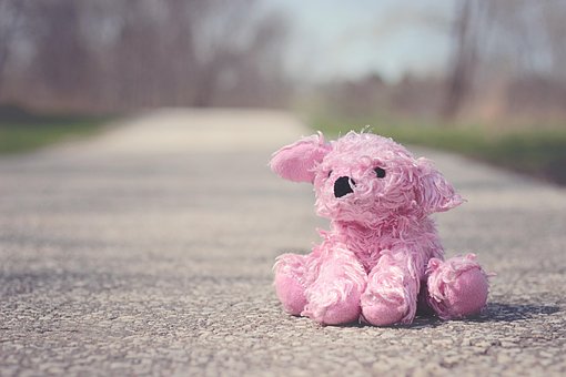 Spielzeug, Rosa, Bär, Puppe, Ausgestopft