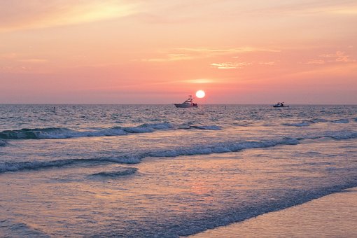 Pôr Do Sol, Pôr Do Sol Rosa, Oceano