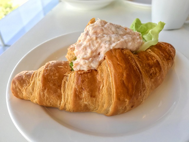 Cuerno, Atún Croissant, Pan, Atún