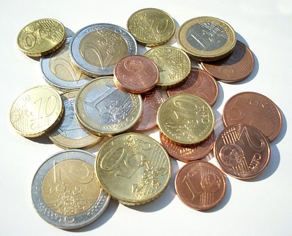 Penge, Mønter, Lille Ændring, Euro, Cent
