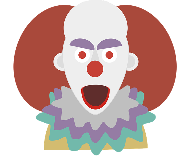 Free clown terror halloween illustration