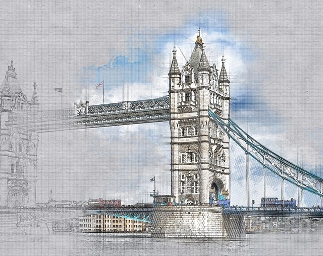 Free architecture tower bridge illustration