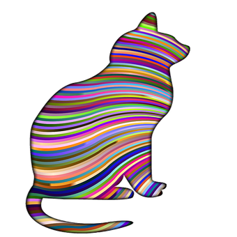 Gato, Colores, Siluetas, Animales