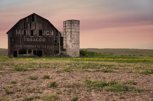 Scheune, Land, Postbeutel Tabak