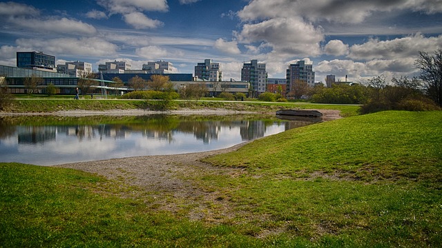 Landschaft, Wasser, Frühling, Himmelblau