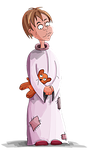 girl, nightie, bear