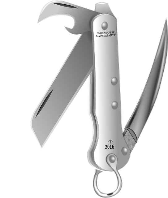 Free knife can opener army vector